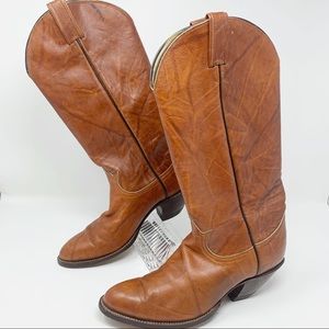 Tony Lama Black Label Tall Cowboy Cowgirl Boots 7C